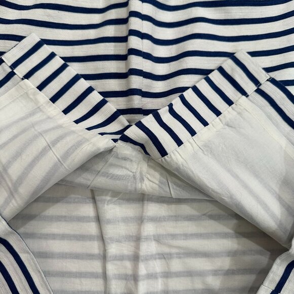 Jcrew Factory Cotton Linen Striped Pencil Skirt Size 2 - Picture 3 of 7